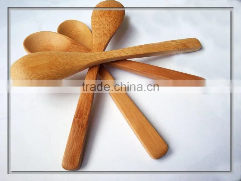Bamboo rice spoon for children, wooden tea coffee or juice disposable mixing spoon