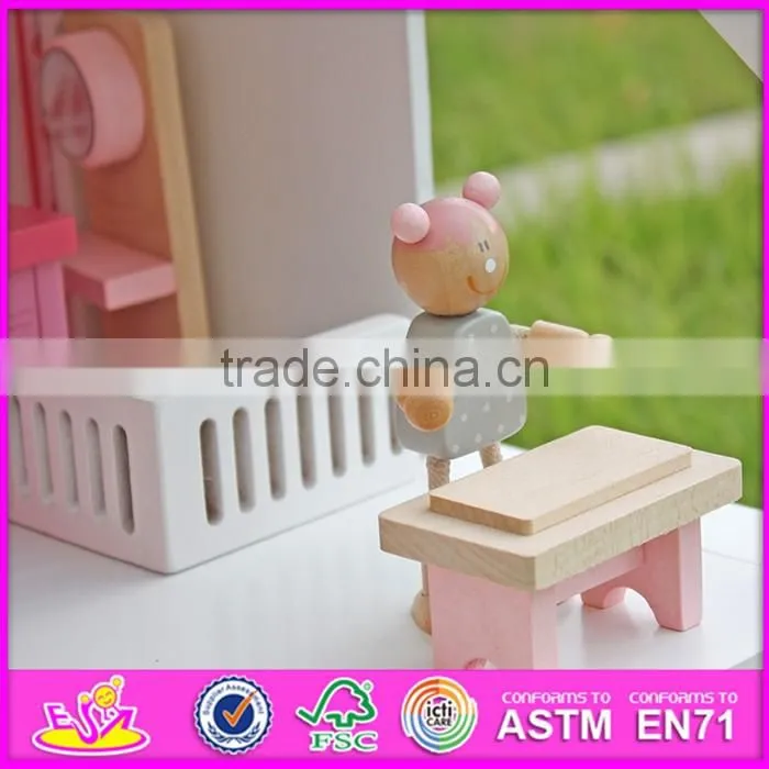 2016 top fashion lovely wooden play house for kids W06A041