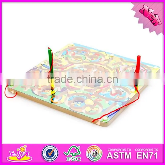 2017 New products kids educational toy wooden magnetic color maze W11H019