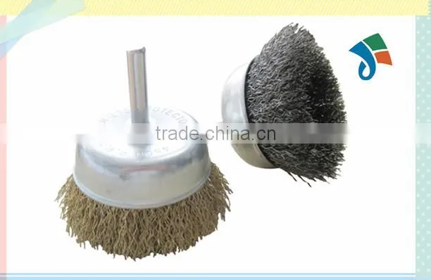 Steel Wire Wheel Brush Brass Wire Deburring shank circular wire brush