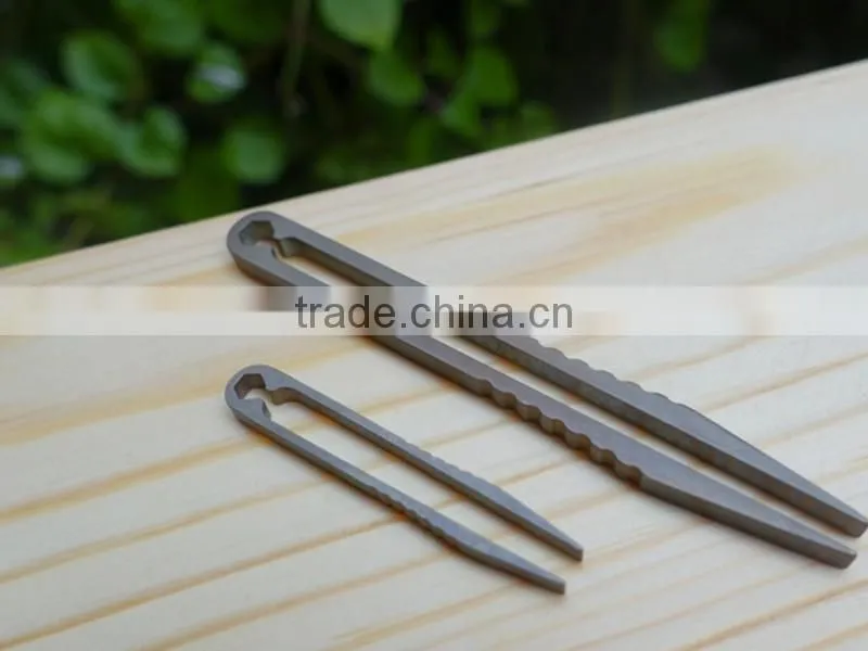 TK-2878 Trumpet Outdoor Camping Travel Home EDC TC4 Titanium Alloy Tweezer