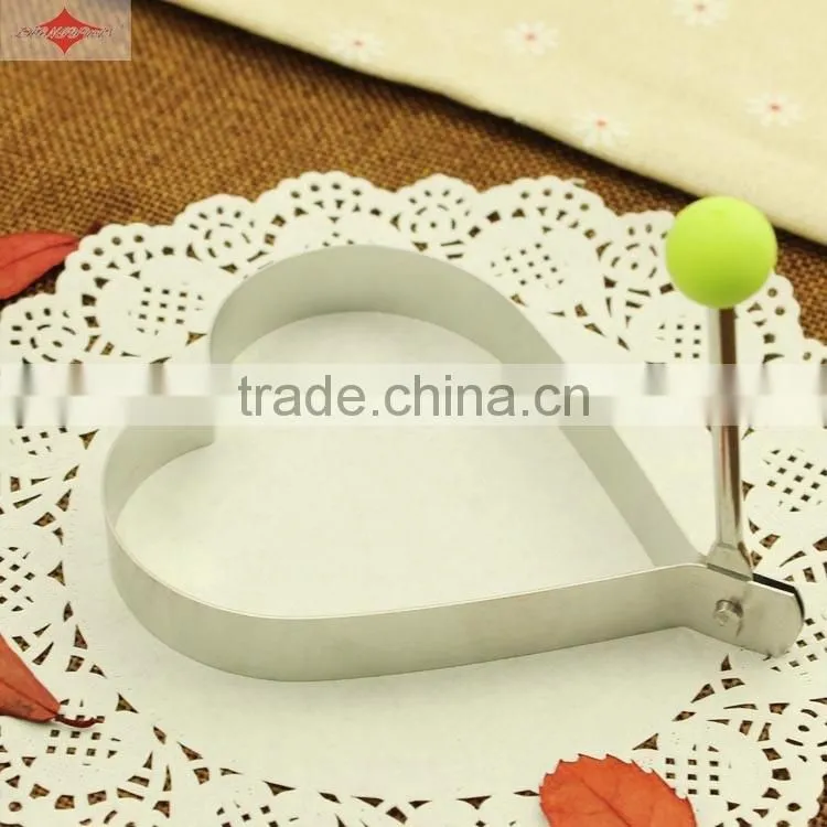 ZY-F140 4pcs high quality stainless steel fried egg molds egg ring set stainless steel egg mold with pp ball handle