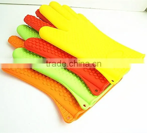 11030 Silicone Heat Resistant Grilling BBQ Gloves for Cooking, Baking, Smoking & Potholder