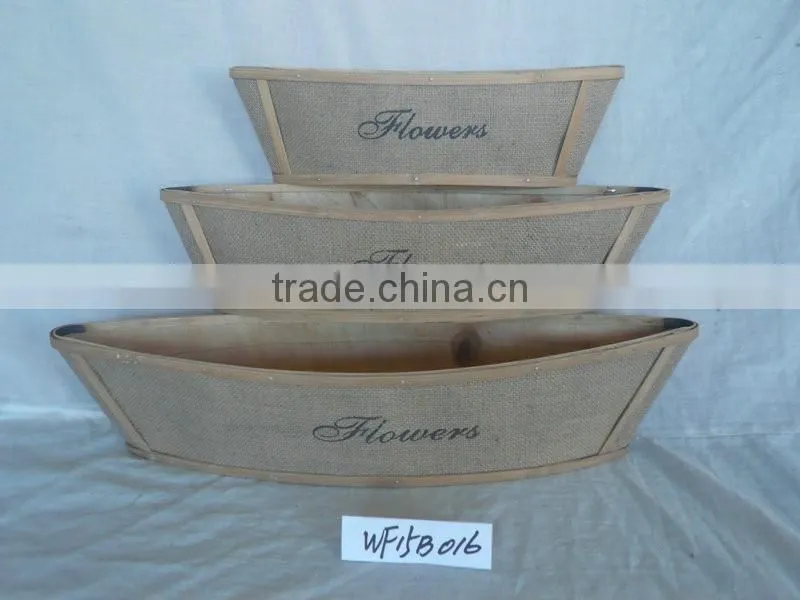 triangle decorative wooden flower pots garden decorations