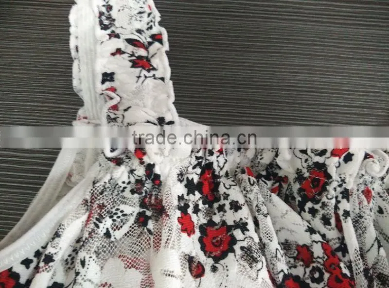 2015 latest fresh fashion sexy flower lace bra