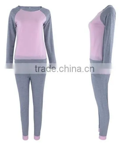 Color Block Pullover and Pants Set girls school sportswear for team