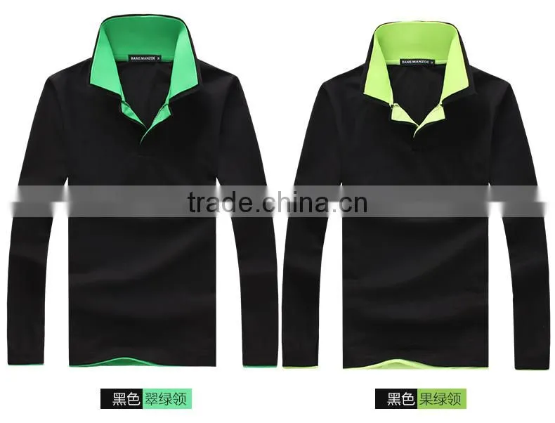 custom made men women long sleeve polo t shirts