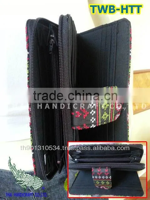Embroidered HMONG HILL TRIBE Clutch Wallet Coin Money Bag Purse