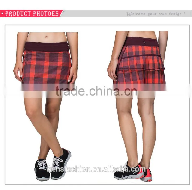 two-way stretch fabric running skirt slim shorts wholesale for women