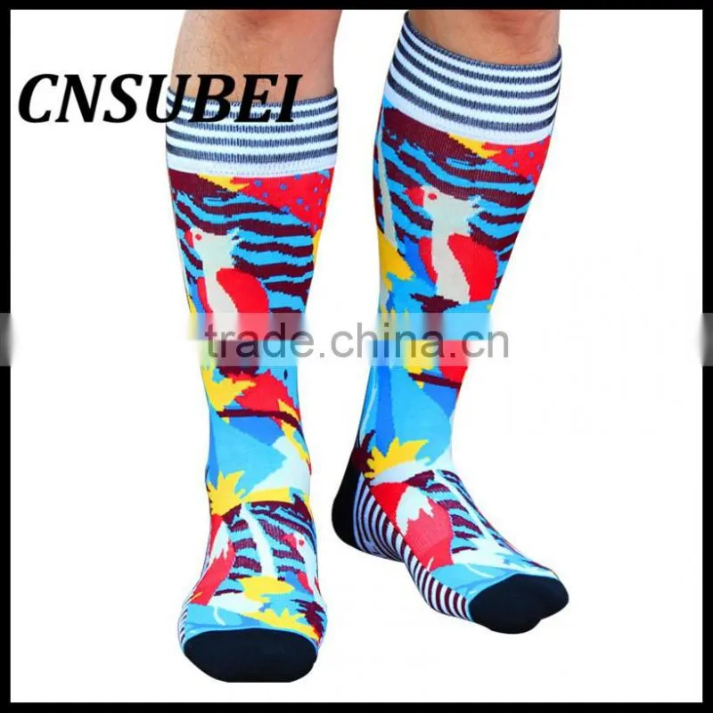 3D printing color thermal transfer printing and dyeing cotton men's socks running socks