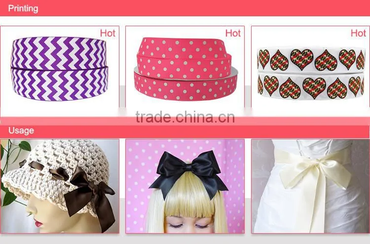 Manufacture wholesale printed grosgrain ribbon
