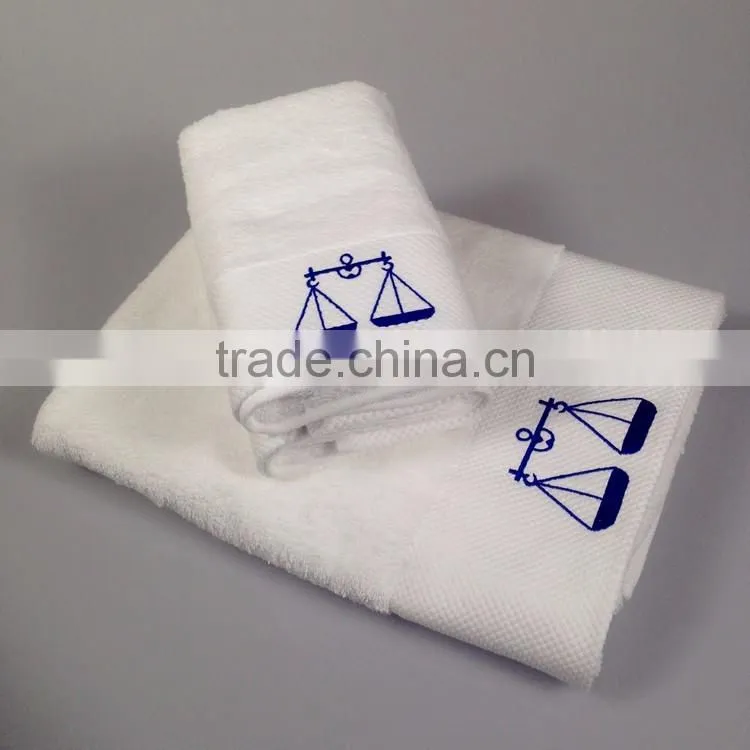 White hotel bath towel set luxury 100% cotton