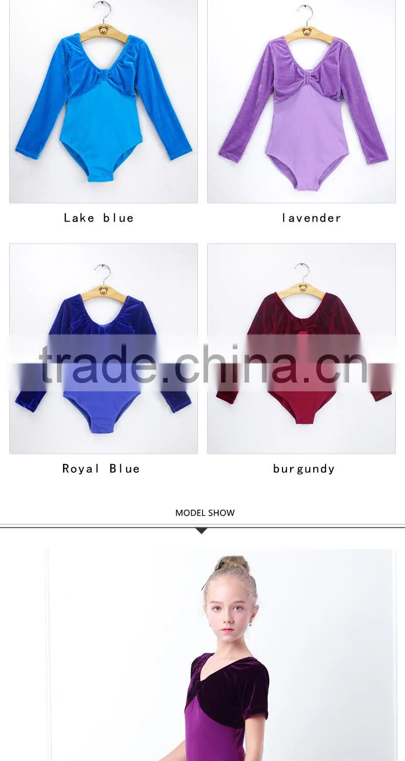 Long Sleeve Velvet Cotton Ballet Leotard Training Dancewear Ballet Clothes Costumes