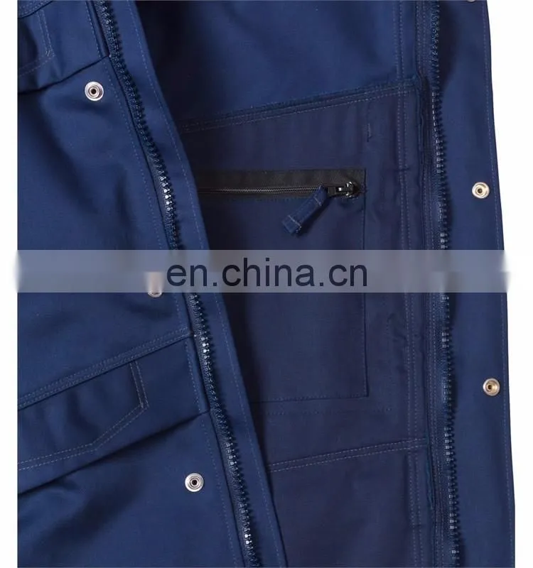 Hot sale poly cotton gray color work mens jacket for industrial