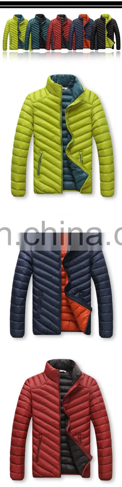 Men breathable winter down jacket padding coats