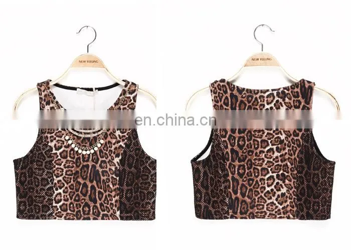 2018 Latest woman leopard printing two pieces woman dress