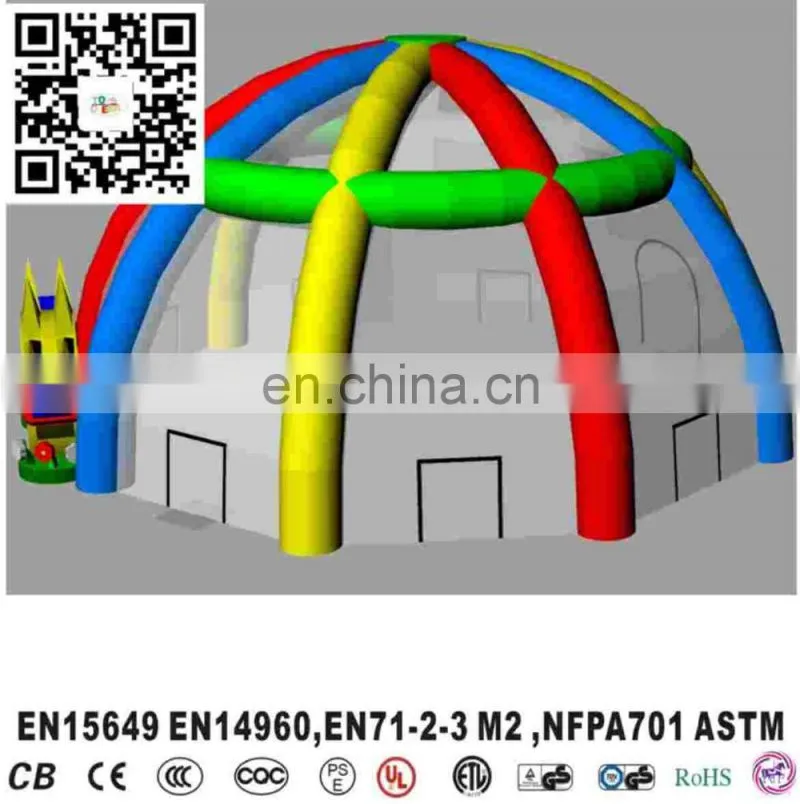 Outdoor giant colorful inflatable dome wedding party tent inflatable trade show tent