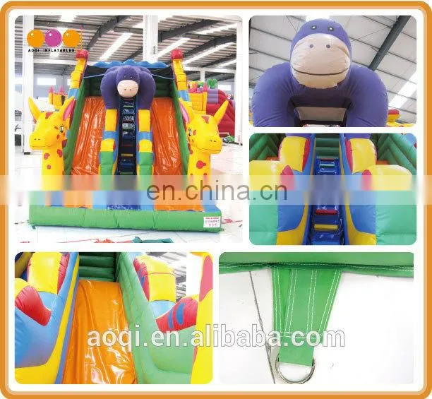 Inflatable game manufacturers big discount best seller large Inflatable slide giraffe slide inflatables for sale