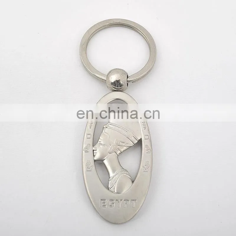 2017 alibaba wholesale Egypt Tourist Memento 3D Pharaoh Metal Keychain