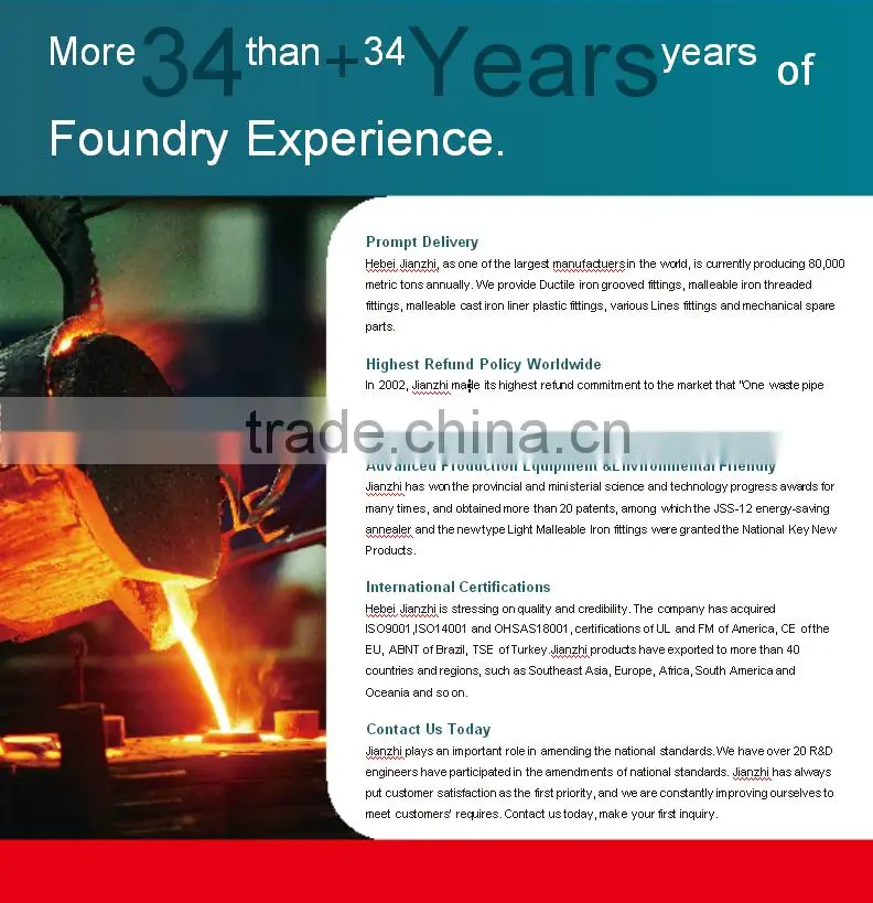 85 crossover malleable iron pipe fittings