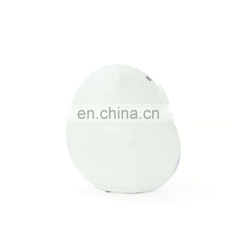High quality motion sensor led alarm clock night light colorful lamp room silicone night lamp for kids