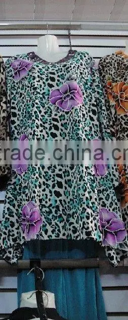 C174 Popular colorful beaded muslim abaya