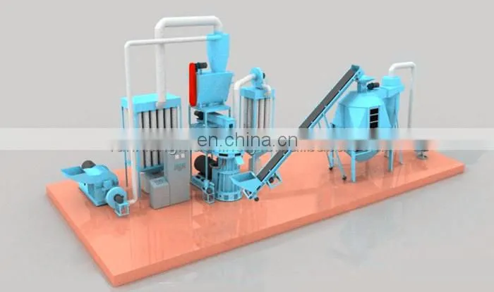 1-1.5 t/h agricultural waste wood pellet making machine