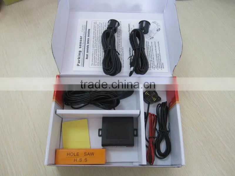 Universial LED monitor parking sensor with voice alert display in red, green and yellow