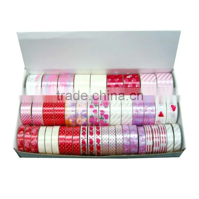Giftwrap10m long*5mm wide ribbon assortidessin