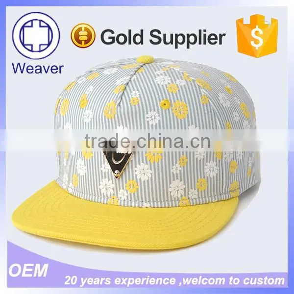 2015 New Products Custom Metal Plate Snapback Hat In Snapback Caps