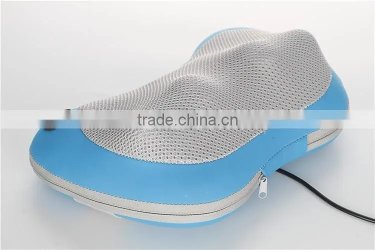 new design kneadind shiatsu massage pillow/vibration neck massage pillow with CE,RoHs certified for home/car/office