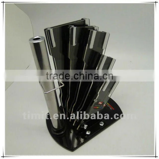 8pcs stainless steel solid handle good quality with block kitchen knife