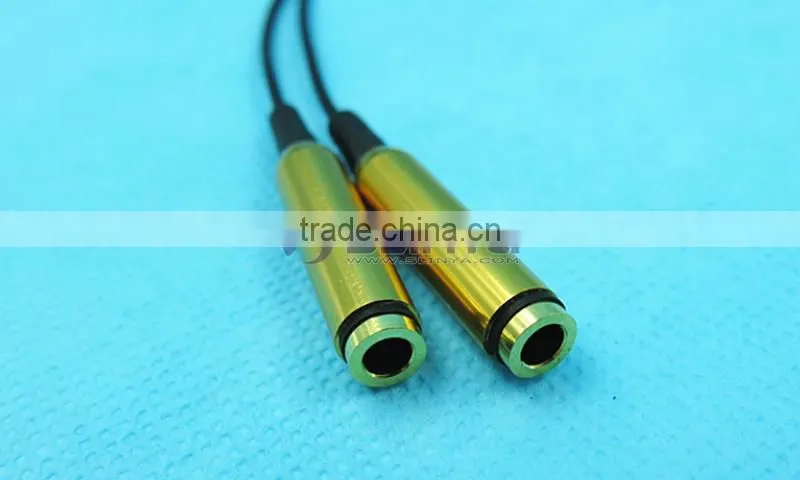 3.5mm 1 to 2 Audio Dual Y Splitter Cable Adapter Earphone Headphone Jack With Metal Plated