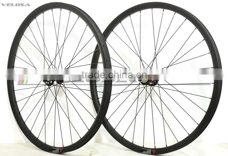 Mountain bike hookless XC offset tubeless ready wide 30mm carbon wheelset clincher pro 29" mtb carbon Asymmetrwheel