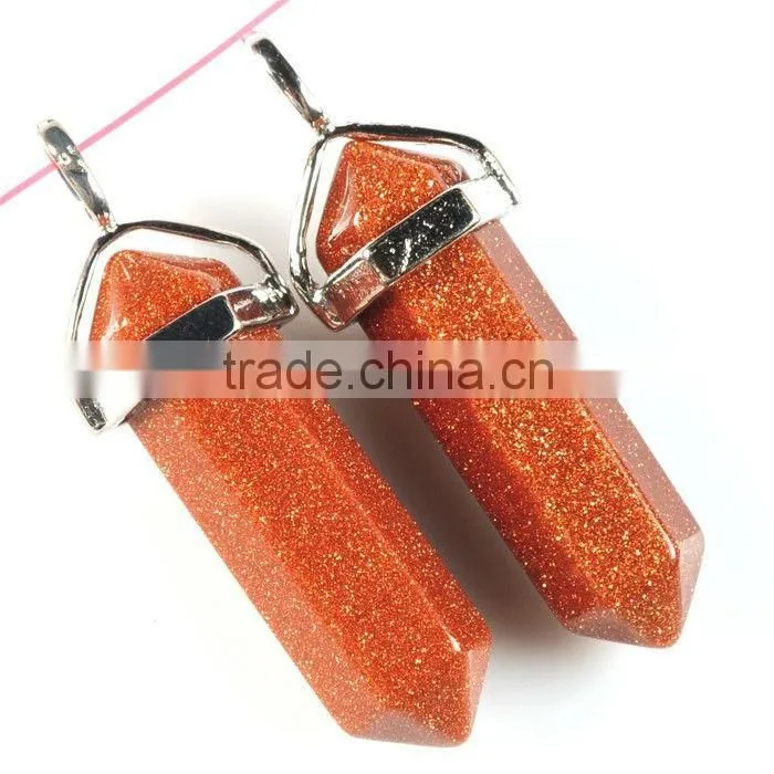 JF6887 Hot sale gold plated druzy citrine quartz cylinder column pendants with gold cap and bail