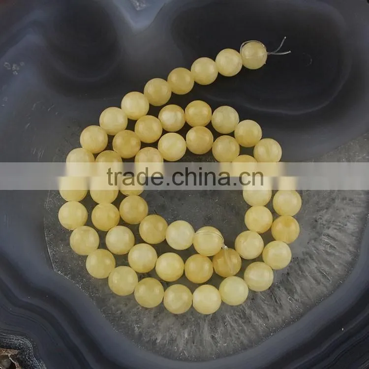 YJ1124 -5 High quality light blue dyed jade stone beads strand