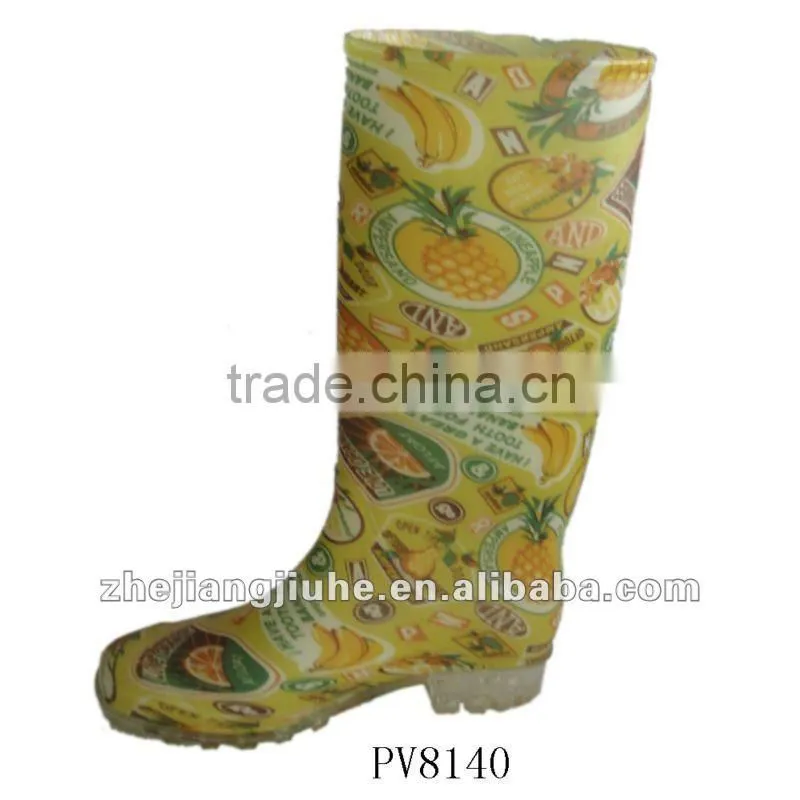 pvc rain boots for woman