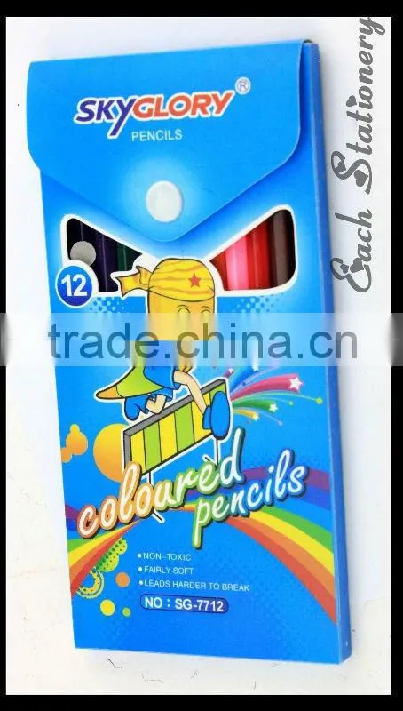 7" 12pcs HB Multi Colored Lead wooden Pencil