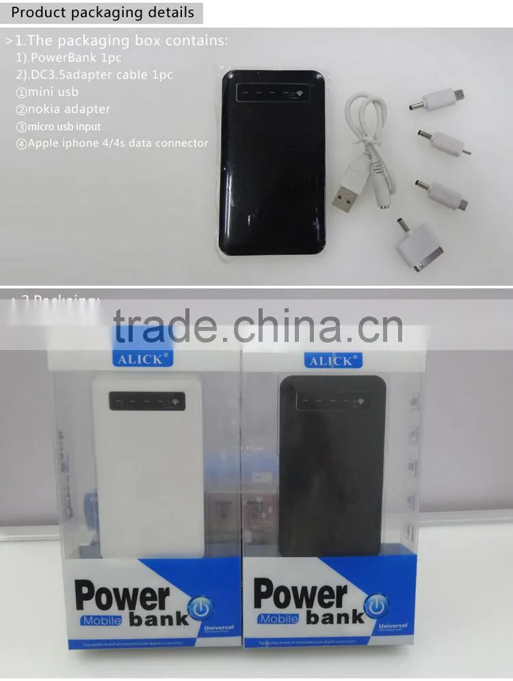100% full capacity 5000mah usb credit card power bank