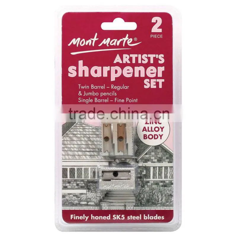 Mont Marte Artists Sharpener Set Zinc Alloy 2pce