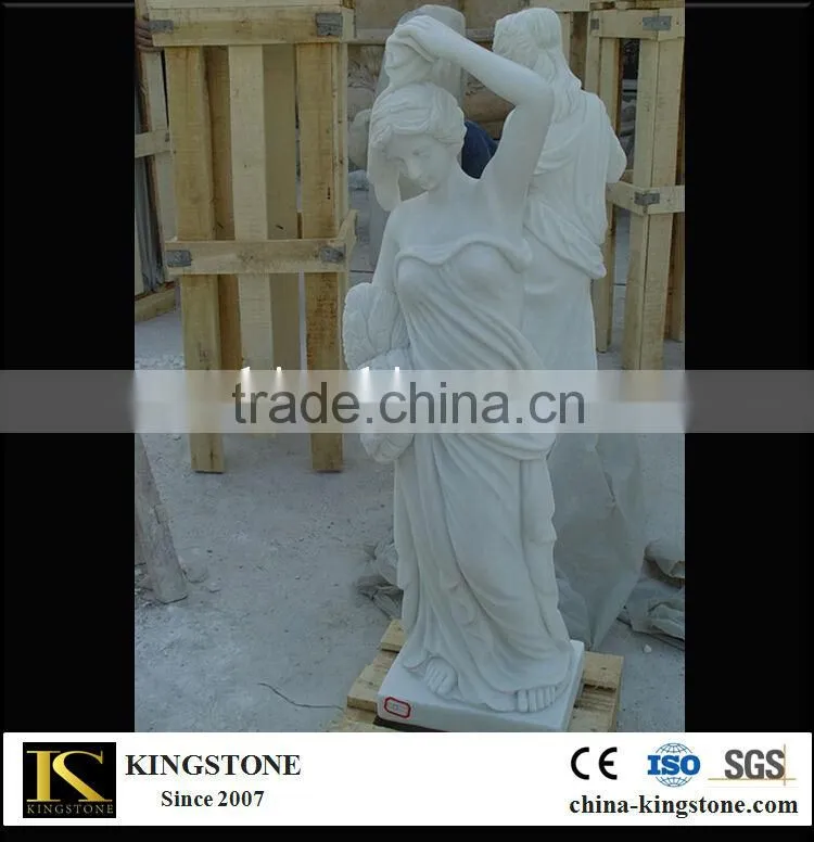 China white marble women statue carving