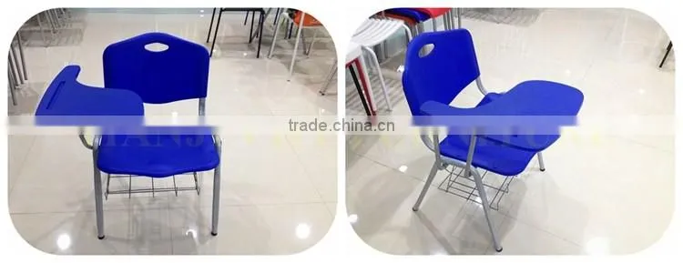 Affordable office furniture metal frame PP STEEL PIPE CHAIR for Student/ PADDED GRADE CHAIR