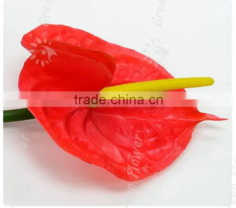 greenflower 2016 PVC Anthurium artificial flowers for Home party Wedding decorations