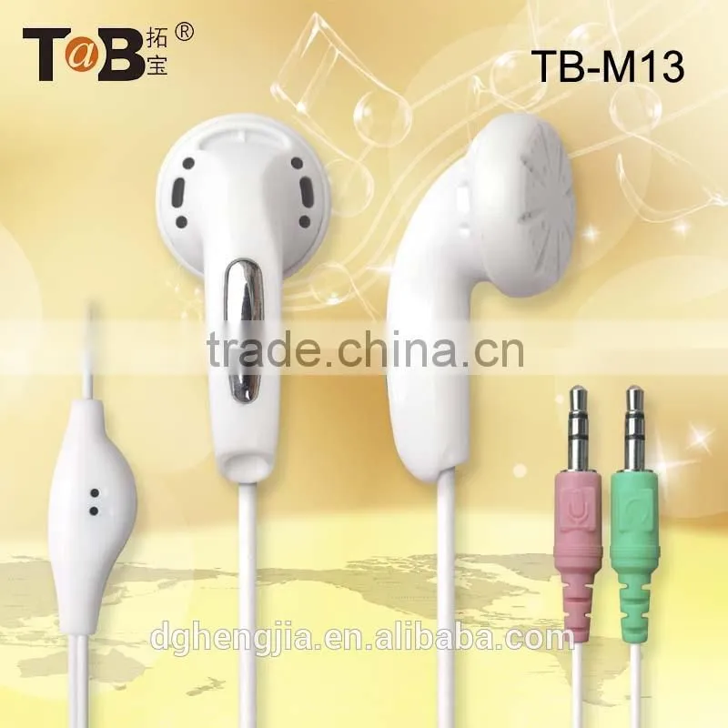 2015 Stereo cheap earphones with speaker for mobile phone/computer with mic