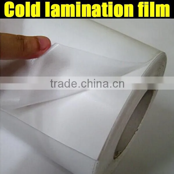 Self adhesive transparent cold laminating film