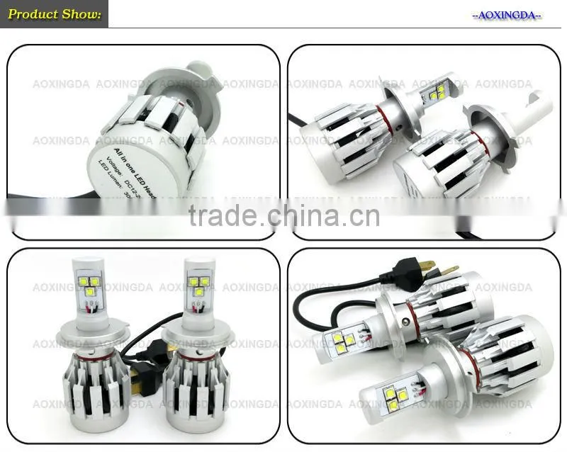 2014 top-selling high quality H4 hi/lo 6000LM all in one led headlamp