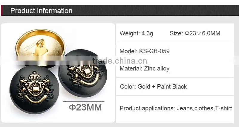 Fashion Designer Decoration Carbide Clothing Buttons