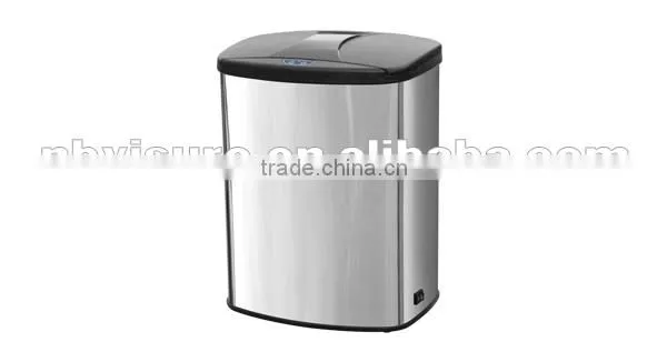 sensor dustbin 5009LM 9L Stainless Steel Sensor Dustbin With Black Lid