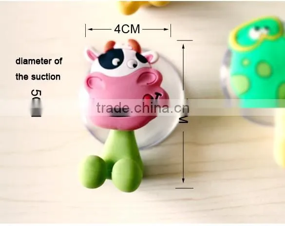 5pcs/lot Ultra Cute Cartoon Sucker Toothbrush Holder / Suction Hooks 19001