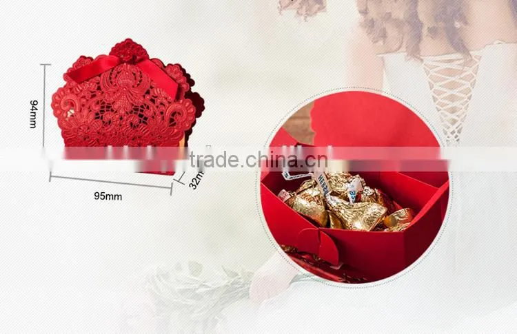 Wholesale Red Paper Wedding Gift Boxes For Sugar/Chocolate